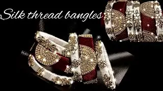 silk thread bangles making ideas/silk thread bangles reuse old bangles/silk thread bangles
