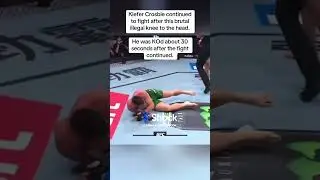 Kiefer Crosbie continued to fight after this brutal illegal knee to the head. #UFC #MMA #ko #kick