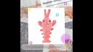 Pet Electric Jumping Cat Toy Shrimp Moving Simulation Lobster Dancing Plush Toys For Pet Dog Cats...