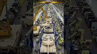 Massive M1 Abrams tank assembly line in full swing! #shorts #m1abrams #tanks #military #trendingnow
