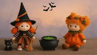 🧙2 Awesome ideas to Make Cute Witch DOLL and Pumpkin DOLL made of Sock🎃Halloween DIY