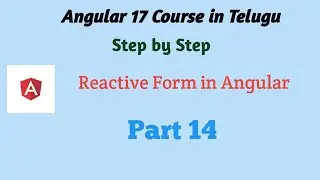 Building Reactive Form in Angular 17