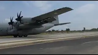#IAF C-130J Hercules Transport Aircraft lands on National Highway NH 925A in Jalore, Barmer.