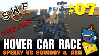Squid & Ash Challenge - Hover Car Race - Disaster Strikes!!