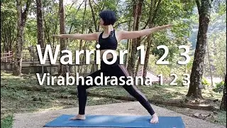 How to do Warrior pose (Virabhadrasana) 1, 2, 3 |  yoganamaste