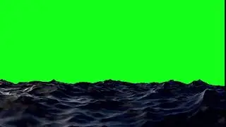 Rough sea green screen loop free