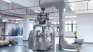 8-station rotary apple slice bag packaging machine, food packaging