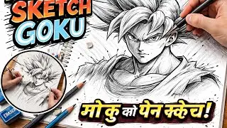 Goku Sketch Drawing ✏️ | Dragon Ball pan Art LIVE / 🔴 / Sketc