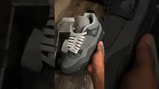Jordan 4 Wet Cement With White Laces ❤️ #laceswap