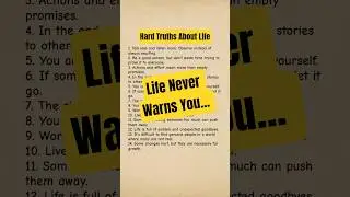 Hard Truths About Life Nobody Prepares You For #hardtruths #lifelessons #alphafacts