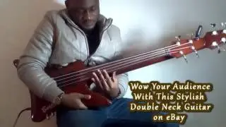 This stylish Double Neck Fretless Bass Guitar Will Wow Your Audience