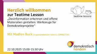 Desinformation erkennen und offene Materialien gestalten: Werkzeuge für Demokratieprojekte