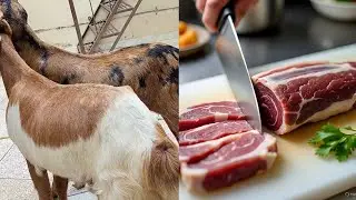 Mutton Tika boti cutting skill # how to goat skin remove # ADIL qasai 