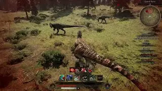 Path of Titans Saurophaganax vs Pycno and Allo 2v1