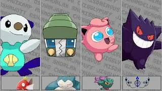 Oshawott vs Charjabug vs Jigglypuff vs Gengar in FRAYMAKERS (Pokemon Battle)