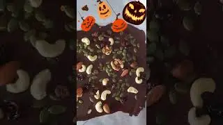Loaded Halloween Fruit Nut Pumpkin Seed Dark Chocolate Bark 