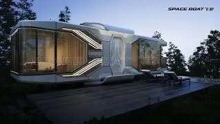 Space Boat prefab house manufaturer tiny house mobile hotel