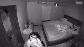 Dad Catches Baby Falling Out of Bed - 1340762