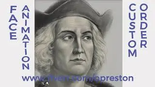 Christopher Columbus. Face animation. Animated photo. An Italian explorer and navigator.