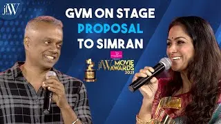 Gautham Menon Cute Proposal on stage to Simran | JFW Movie Awards 2021| GVM