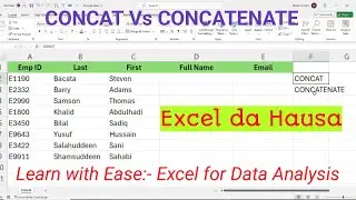 CONCAT vs CONCATENATE a Excel | Menene Banbancin?