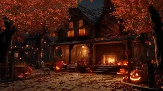Relaxing Haunted House Vibes | Fireplace Crackles, Spooky Ambience & White Noise