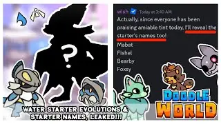 WATER STARTER EVOLUTIONS, LEAKED!!!/Icyridge Starter Names, REVEALED!!! | Doodle World | Roblox