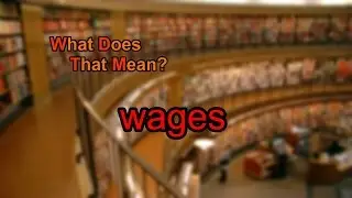 What does wages mean?
