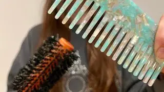 ASMR brushing + combing your hair | lofi | no talking