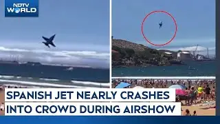 Viral Video | Spanish EF-18 Hornet Jet Nearly Crashes Into Crowd During Airshow In Gijon