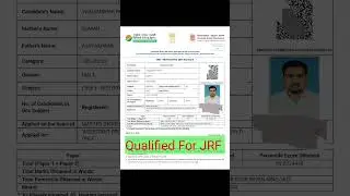 Qualified For JRF and Assistant Professor | History| ugc net JRF result dec 2024