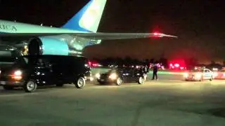 AIR FORCE ONE MOTORCADE TO JFK  IN NYC
