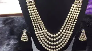 Rani Haar Latest Design / Combo Necklace Set In Pearls