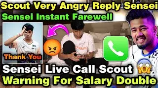 Sensei Live Call Warning To Scout For Salary Double 😱Scout Instant Farewell Sensei 😮Power Of Owner 👑