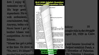 BLE 2081 Question Paper || Class 8 English Question #blequestion #class8english #blepreparation
