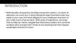 Houston Maritime Lawyers Introduction | Law and Insurance