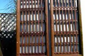 Pair Chinese Antique Tall Carving Screen Panels s2410 front