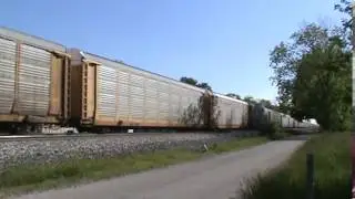 CSX 69 leads an 8000ft autorack train