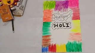 Easy & Beautiful white paper Holi Card making idea |DIY Happy holi greeting Card |Handmade holi card