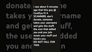 @KoolKye  IS A SCAMMER
