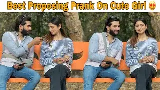 Proposing Prank On Cute Girl 😍 | @AwaisBhatti28