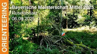Headcam orienteering | Bayerische Meisterschaft Mittel 2025 | Rusel