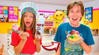 VIREI DONA DE UMA SORVETERIA DE VERDADE POR UM DIA | Ft. @Tio Lucas e @Gabi Vieira