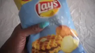 👅 🍬 Gum Chewing ASMR Lay/Chicken/Waffles Chips