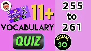 (#30) 11 Plus Vocabulary Quiz  | 11 plus english vocabulary | #Lessonade