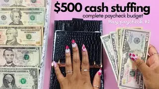 LOW CASH ENVELOPE STUFFING 2024 | Paycheck Cash Stuffing | SAVINGS CHALLENGE STUFFING | May #2