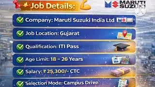 Maruti Suzuki Job Fake or✅😱 Real? | ITI  2026 Full Proof Campus Drive Date,Trades, Salary 🤑🚗💸💵💴💶💰