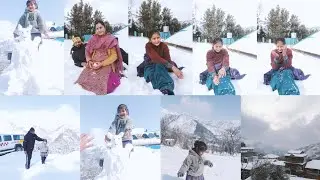 Snowfall in Telka🌨️🌨️🌨️#snowman#making#masti#enjoy#2026✨🏔️🏔️