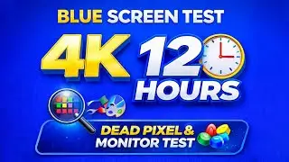 Blue Screen Test 4K 12 Hours | Dead Pixel & Monitor Test