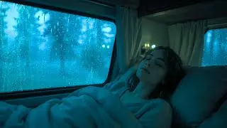 Night Thunderstorm in the Car | Relaxing Rain Sounds